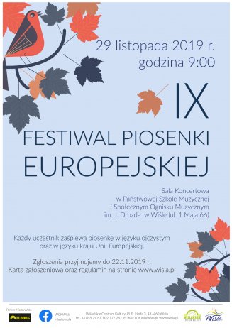 Plakat "IX Festiwalu Piosenki Europejskiej"